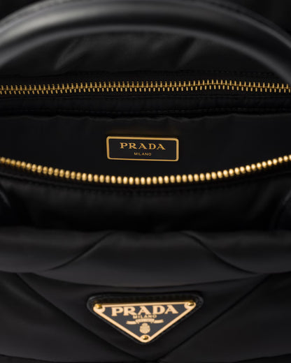 Prada Medium padded Re-Nylon and leather tote bag