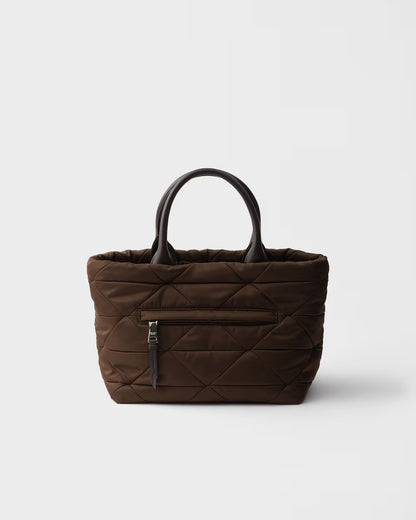 Prada Medium padded Re-Nylon and leather tote bag