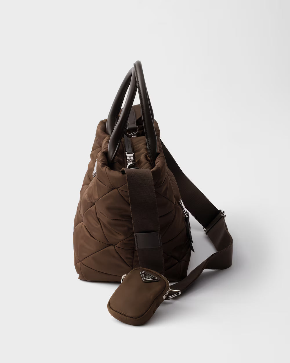 Prada Medium padded Re-Nylon and leather tote bag