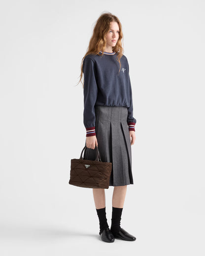 Prada Medium padded Re-Nylon and leather tote bag