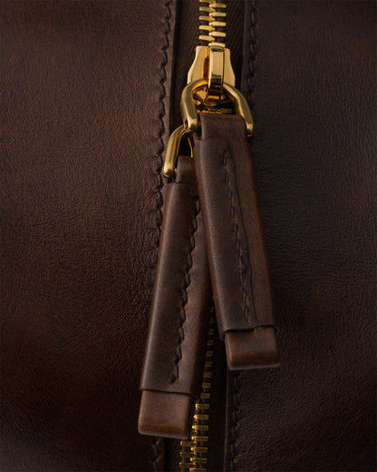 Prada Carry large antiqued leather top-handle bag