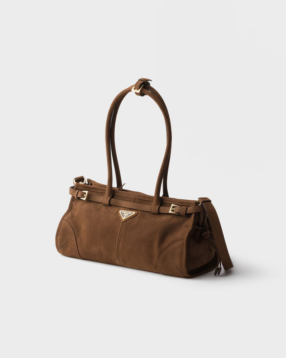 Prada Bonnie medium nubuck leather handbag