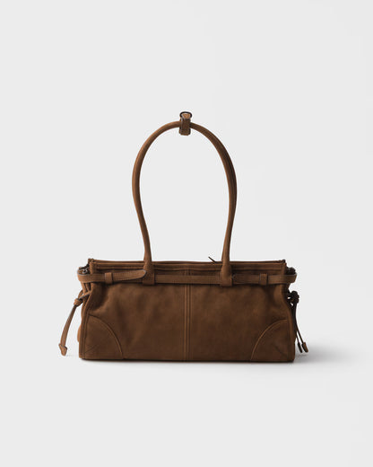 Prada Bonnie medium nubuck leather handbag