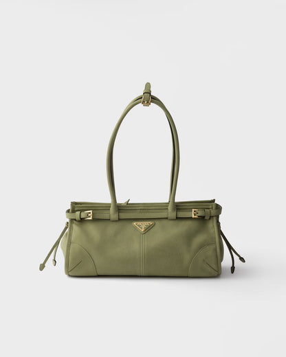 Prada Bonnie medium nubuck leather handbag