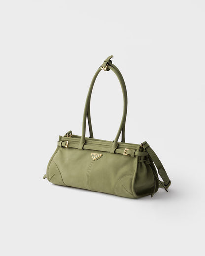 Prada Bonnie medium nubuck leather handbag