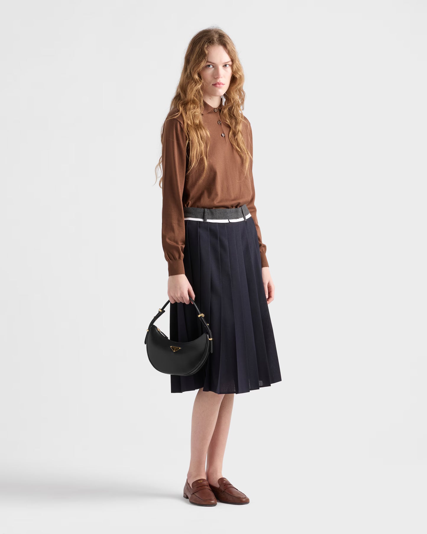 Prada Arqué small leather shoulder bag