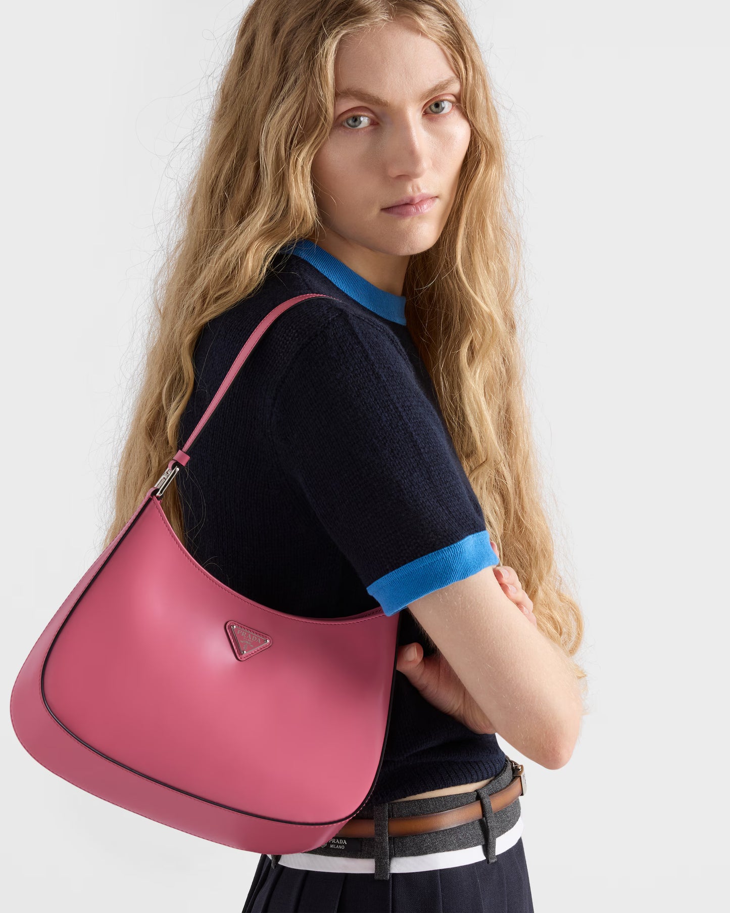 Prada Cleo brushed leather shoulder bag