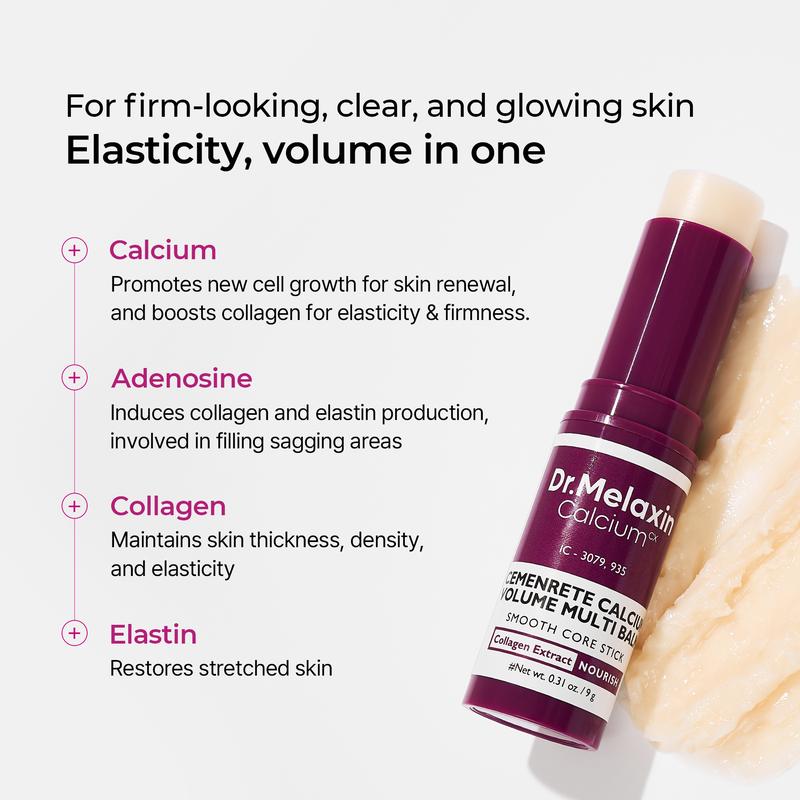 Dr. Melaxin Calcium Multi Balm – Korean Collagen Eye Stick for Fine Lines, Hydration & Firming 9g