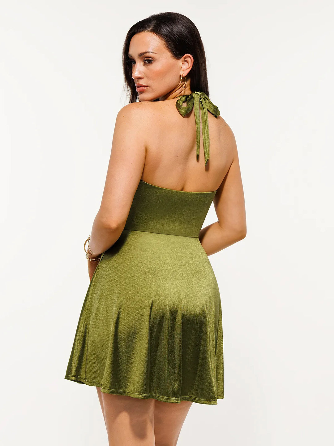 Smart Sculpt™ CurveLift Halter Flare Dress